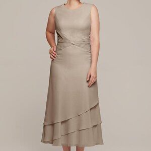 👗Taupe Formal Dress | Sz. 10 | (AW Bridal's "Babette" Dress)
